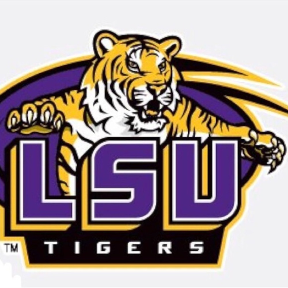 NEW! 2 LSU Tigers Car Flag SET Purple Flag / Gold Pole NCAA Auto Window Flags - Picture 3 of 5